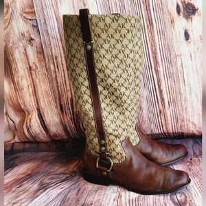 Anne Klein Tan and Brown Western Boots